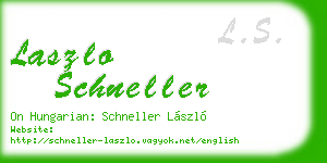 laszlo schneller business card